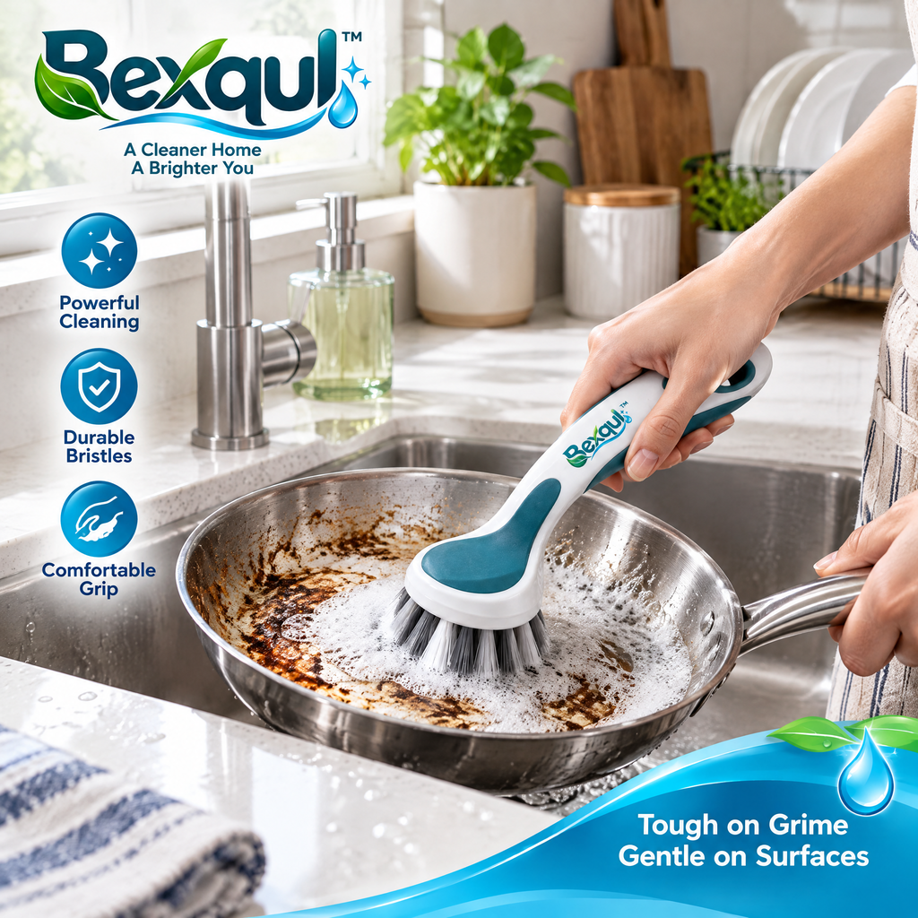 BEXQUL Long Handle Dish Scrub Brush