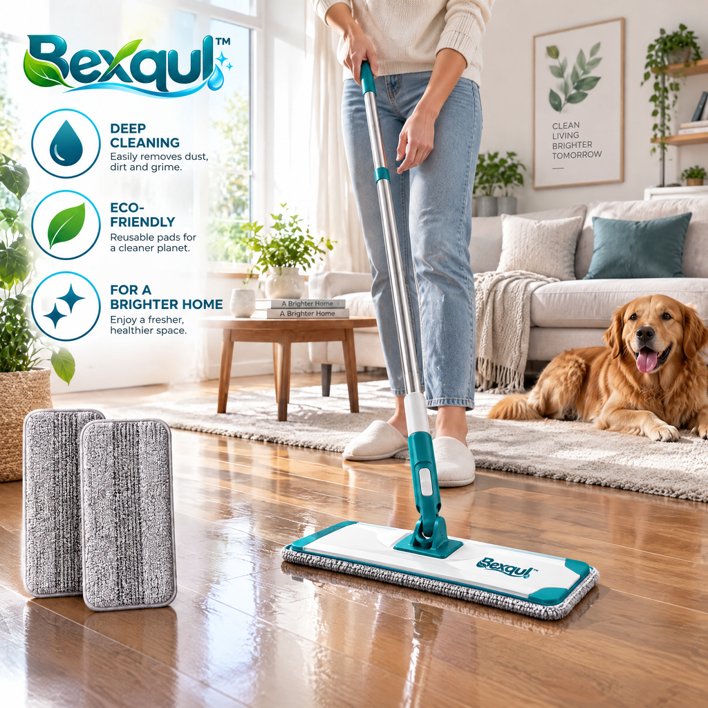 BEXQUL Flat Mop Cleaning System