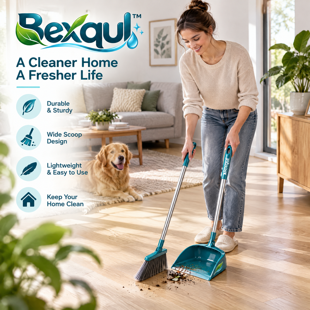 BEXQUL Dustpan and Brush Set