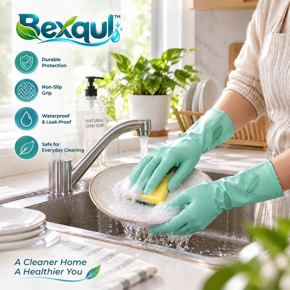 BEXQUL Reusable Cleaning Gloves